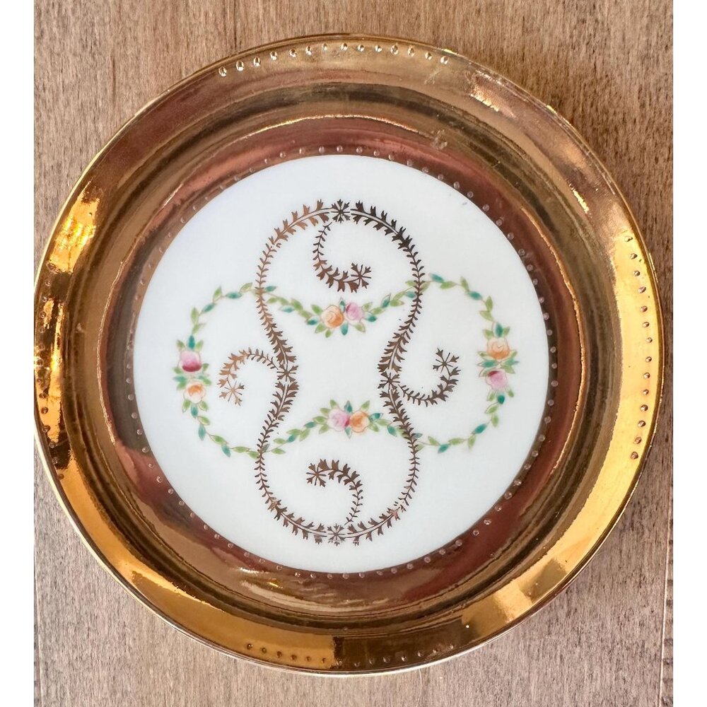 Antique Royal Carlton Heavily Gilded Luncheon Plate 6 3/4 inches